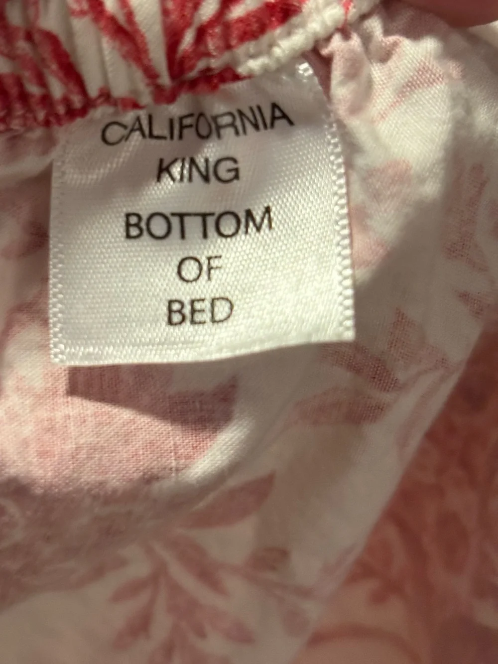 Laura Ashley Red & White Toile 100% Cotton California King Sheet Set